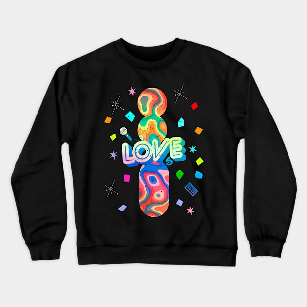 80's Love I love the 80s Tape Party Crewneck Sweatshirt by holger.brandt